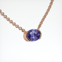2.28 Ct. Color Change Sapphire Necklace, 14K Rose Gold 2