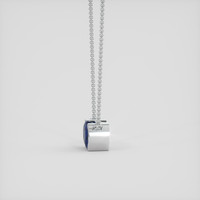 2.80 Ct. Blue Sapphire Necklace, 14K White Gold 3
