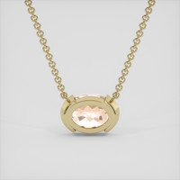 7.99 Ct. Peach Kunzite Necklace, 10K Yellow Gold 4
