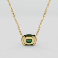 2.64 Ct. Green Tourmaline Necklace, 10K Yellow Gold 4
