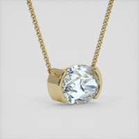 10.38 Ct. Rainbow Moonstone Necklace, 14K Yellow Gold 2