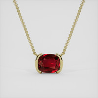 1.22 Ct. Ruby Necklace, 14K Yellow Gold 1