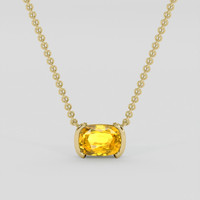 2.13 Ct. Yellow Sapphire Necklace, 14K Yellow Gold 1