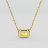 2.13 Ct. Yellow Sapphire Necklace, 14K Yellow Gold 4