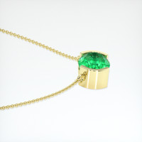 1.92 Ct. Emerald Necklace, 18K Yellow Gold 3