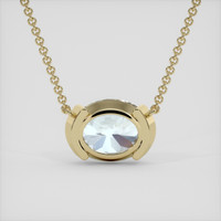 10.38 Ct. Rainbow Moonstone Necklace, 18K Yellow Gold 4
