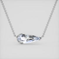 2.44 Ct. Blue Sapphire Necklace, 10K White Gold 1