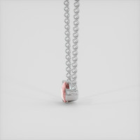 1.01 Ct. Padparadscha Sapphire Necklace, 18K White Gold 3