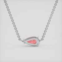 1.01 Ct. Padparadscha Sapphire Necklace, 18K White Gold 4