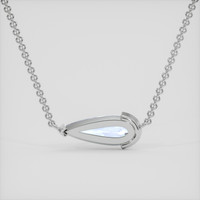 2.44 Ct. Blue Sapphire Necklace, 18K White Gold 4