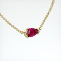 0.46 Ct. Ruby Necklace, 14K Yellow Gold 2