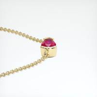 0.46 Ct. Ruby Necklace, 14K Yellow Gold 3