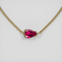 0.48 Ct. Ruby Necklace, 14K Yellow Gold 1