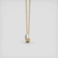 1.21 Ct. Peach Sapphire Necklace, 14K Yellow Gold 3