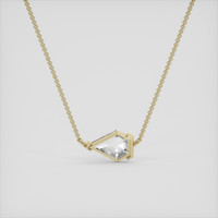 1.21 Ct. Peach Sapphire Necklace, 14K Yellow Gold 4
