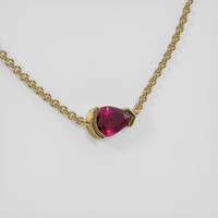 0.48 Ct. Ruby Necklace, 18K Yellow Gold 2