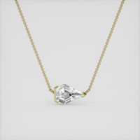 1.21 Ct. Peach Sapphire Necklace, 18K Yellow Gold 1