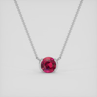 1.06 Ct. Pinkish Red Ruby Necklace, Platinum 950 1