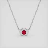 1.06 Ct. Pinkish Red Ruby Necklace, Platinum 950 4