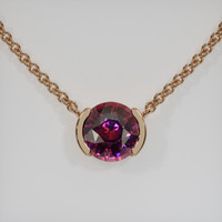 2.86 Ct. Gemstone Necklace, 14K Rose Gold 1