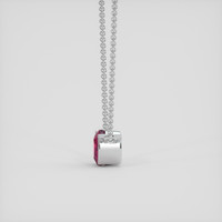 1.06 Ct. Pinkish Red Ruby Necklace, 14K White Gold 3