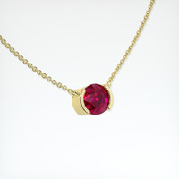 1.06 Ct. Ruby Necklace, 14K Yellow Gold 2