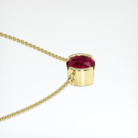1.06 Ct. Ruby Necklace, 18K Yellow Gold 3