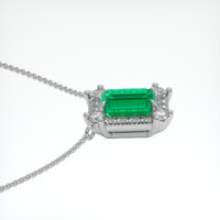 1.22 Ct. Emerald Necklace, Platinum 950 3