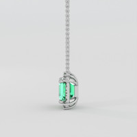 0.85 Ct. Emerald Necklace, Platinum 950 3