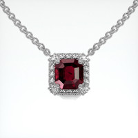 2.03 Ct. Ruby Necklace, Platinum 950 1