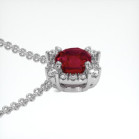 2.06 Ct. Pinkish Red Ruby Necklace, Platinum 950 3