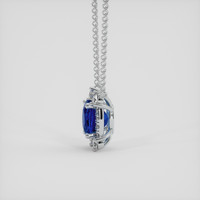 3.67 Ct. Blue Sapphire Necklace, Platinum 950 3