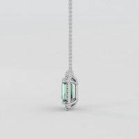 0.73 Ct. Green Beryl Necklace, Silver 3