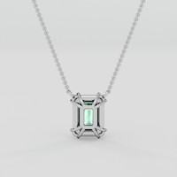0.73 Ct. Green Beryl Necklace, Silver 4
