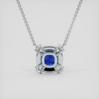 3.67 Ct. Blue Sapphire Necklace, 14K White Gold 4