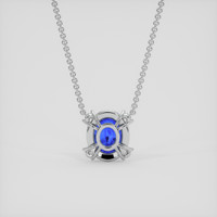2.94 Ct. Blue Sapphire Necklace, 18K White Gold 4