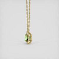 1.18 Ct. Green Sapphire Necklace, 14K Yellow Gold 3