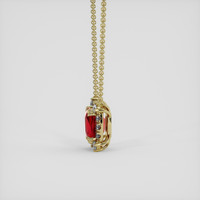 1.17 Ct. Red Spinel Necklace, 18K Yellow Gold 3