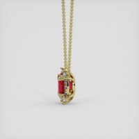 1.24 Ct. Red Spinel Necklace, 18K Yellow Gold 3