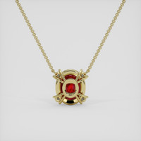 1.24 Ct. Red Spinel Necklace, 18K Yellow Gold 4