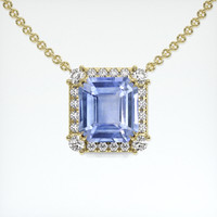 7.71 Ct. Sapphire Necklace, 18K Yellow Gold 1