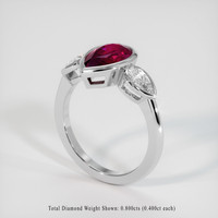 2.58 Ct. Ruby Ring, Platinum 950 2