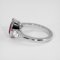 1.51 Ct. Purplish Red Ruby Ring, Platinum 950 4