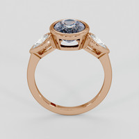 3.93 Ct. Bi Color / Parti Sapphire Ring, 14K Rose Gold 3