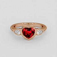1.33 Ct. Ruby Ring, 18K Rose Gold 1