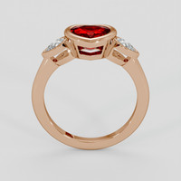 1.33 Ct. Ruby Ring, 18K Rose Gold 3