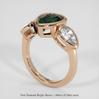 1.99 Ct. Bluish Green Sapphire Ring, 18K Rose Gold 2