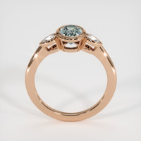 1.09 Ct. Bluish Green Sapphire Ring, 18K Rose Gold 3