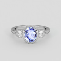 1.89 Ct. Blue Sapphire Ring, 10K White Gold 1