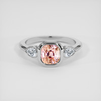 2.33 Ct. Padparadscha Sapphire Ring, 10K White Gold 1
